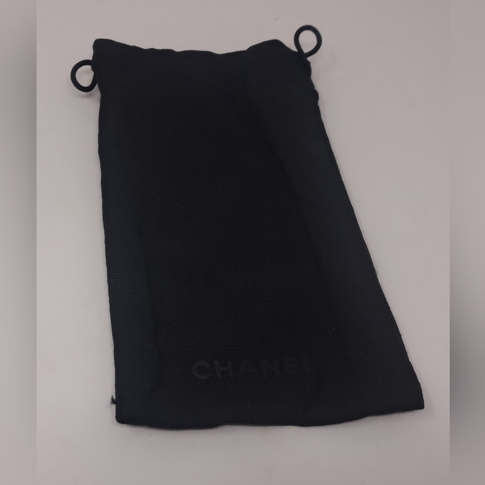 NEW Authentic Chanel Sunglasses Drawstring Storage Bag Black Glasses Jewelry - Picture 1 of 5